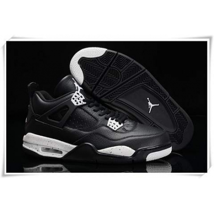 Air Jordan 4 Retro balck/white Men Shoes AAA