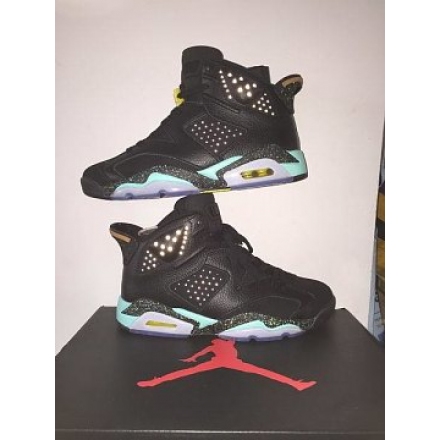 Air Jordan 6 Retro Men Shoes black/lt.green AAAA