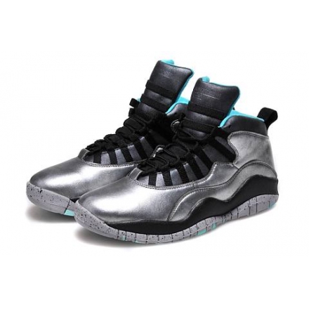 Air Jordan 10 Retro Men Shoes silver/black-lt.grey