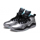 Air Jordan 10 Retro Men Shoes silver/black-lt.grey