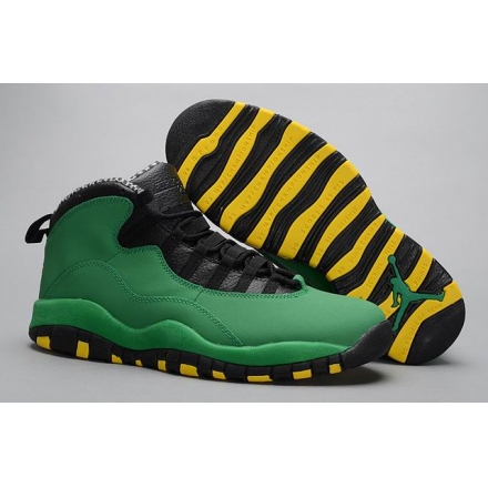 Air Jordan 10 Retro green/black-yellow A.A.A