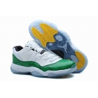 Air Jordan 11 Retro low green/white-yellow A.A.A