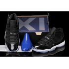 Nike Air Jordan 11 Retro black/white-blue A.A.A Leather