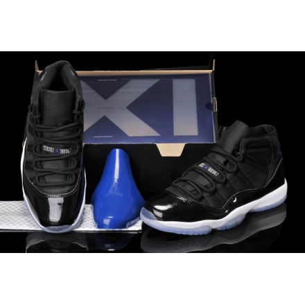 Nike Air Jordan 11 Retro black/white-blue A.A.A Leather