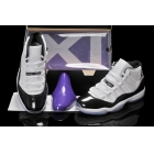 Sold Out Nike Air Jordan 11 Retro white/black-purple A.A.A Leather