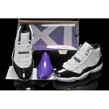 Sold Out Nike Air Jordan 11 Retro white/black-purple A.A.A Leather